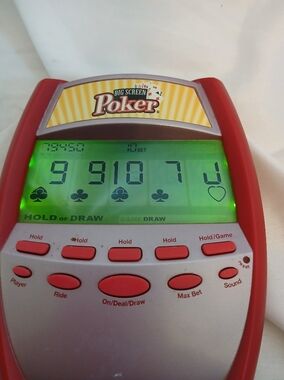 Big Screen Poker Electronic Handheld Game - Red